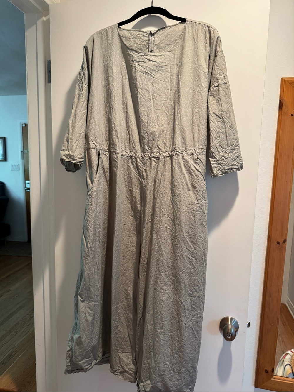 Women's Wide-Leg Jumpsuit in Light Gray